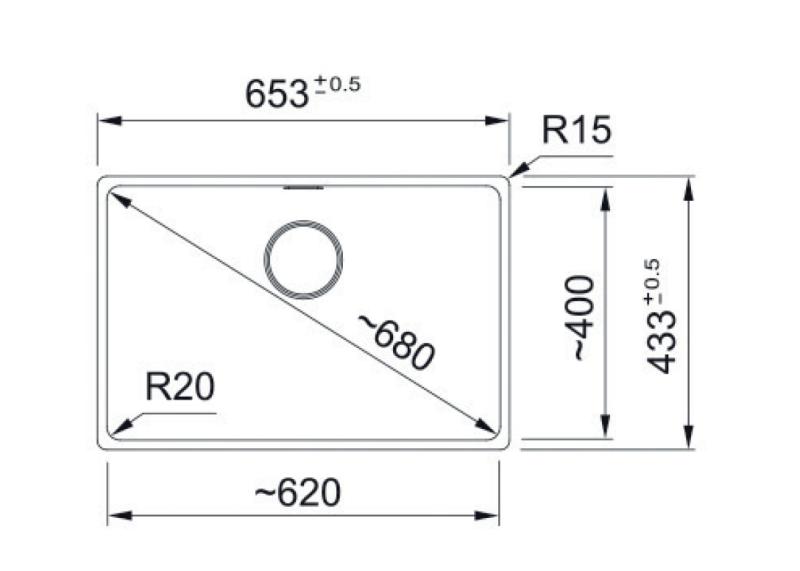 Franke Maris MRG 110-62 Fragranite polar white undermount sink