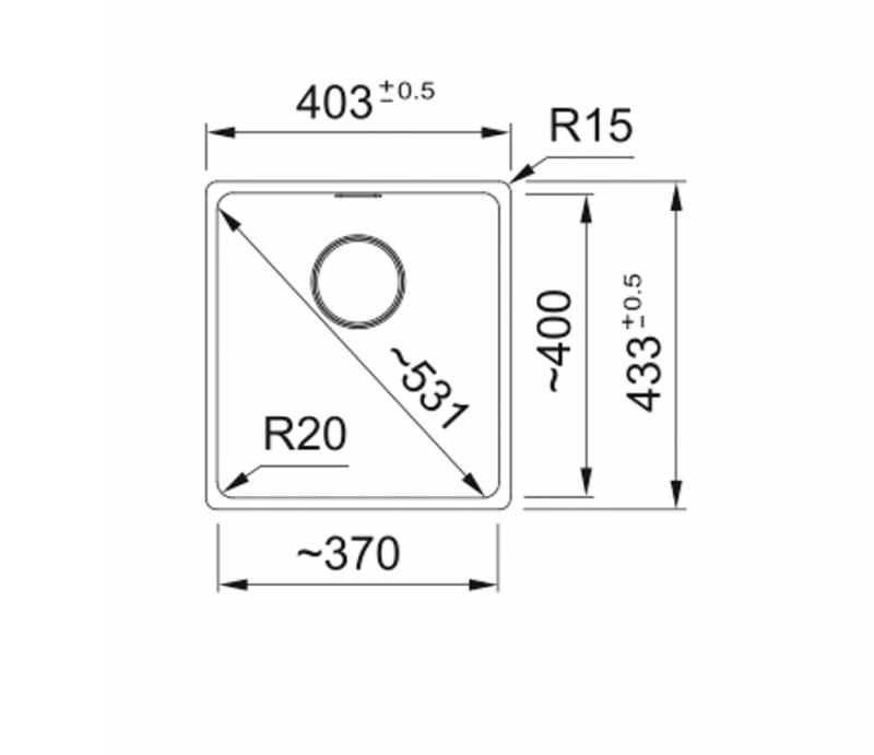 Franke Maris MRG 210-37 Fragranite Oyster Flat Mount Sink