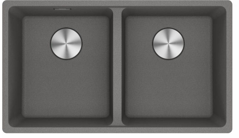 Franke Maris MRG 120-35-35 Fragranite Stone grey double sink undermount