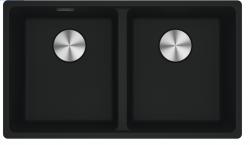 Franke Maris MRG120-35-35 Fragranite Matte black double undermount sink