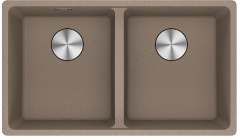 Franke Maris MRG 220-35-35 Fragranite Oyster double sink flush mount