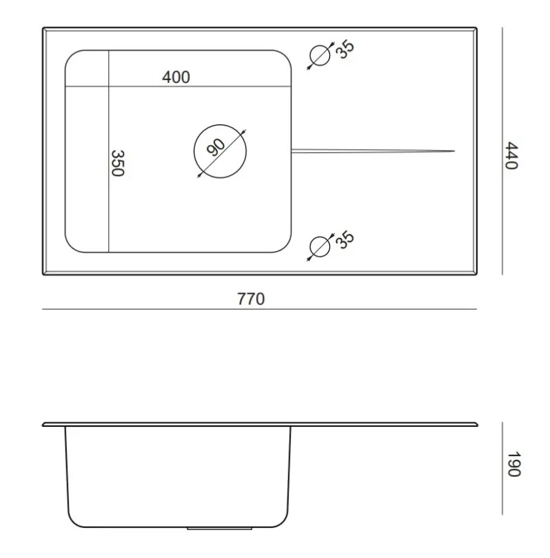 Quadri Glazz surface mounted stainless steel sink with white glass drainer reversible 77x44 1208957863