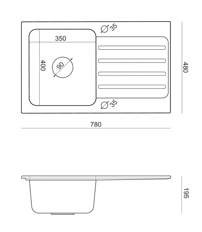 Quadri Fusion inset stainless steel sink with silver granite drainer 78x48 reversible 1208957877