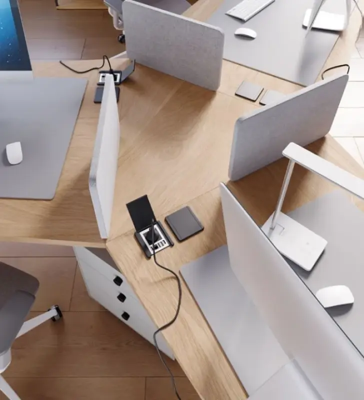 Indux Flip Power Socket 1x pen earthing socket with 2xUSB A, 1xRJ45 and 1xHDMI  black 1208957915