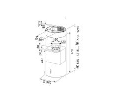 Franke Mythos Tube free-hanging stainless steel extractor hood ceiling mount 37cm diameter 335.0588.221