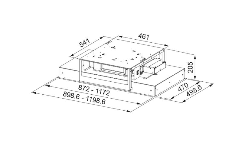 Franke Mythos ceiling unit white glass extractor hood 90cm 350.0679.883