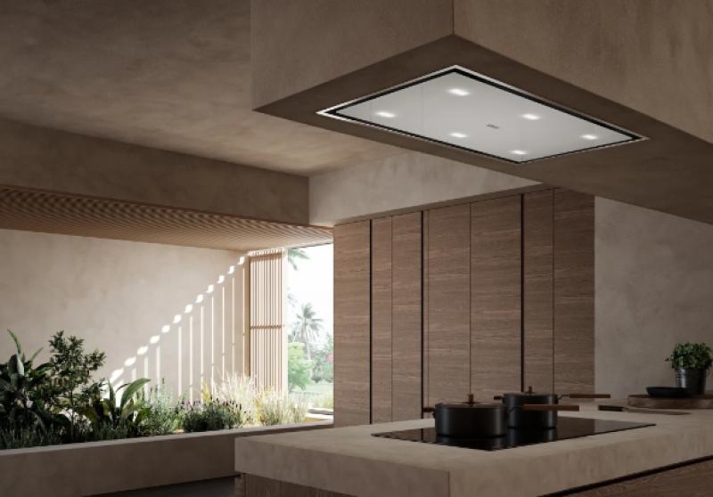 Franke Maris ceiling unit white glass extractor hood 90cm 350.0679.879