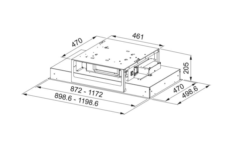 Franke Maris ceiling unit white glass extractor hood 90cm 350.0679.879
