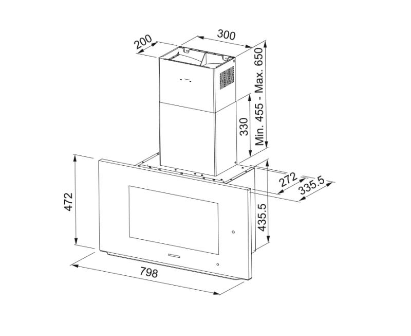Franke AQ Sense wall-mounted black extractor hood 80cm 330.0657.269