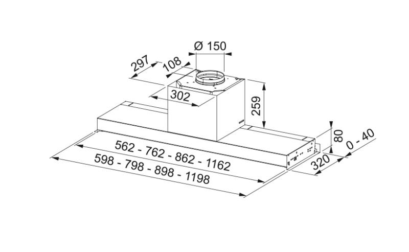 Franke AQ Sense buit-in extractor hood stainless steel 90cm 305.0657.263
