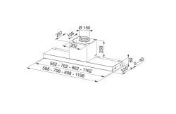 Franke AQ Sense buit-in stainless steel extractor hood 120cm 305.0657.262
