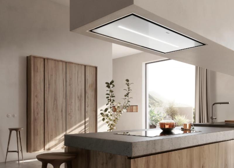 Franke Mythos Air Hub D ceiling unit white glass extractor hood 120cm 350.0679.885