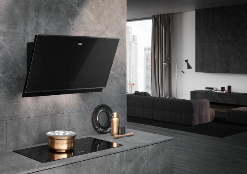 Franke Mythos Pro wall-mounted black glass extractor hood 90cm 330.0682.353