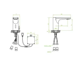 Aquadesign Sensor basin tap battery operated or mains powered chrome 1208958186