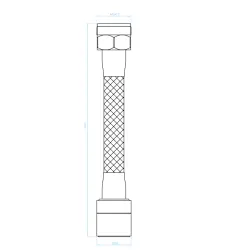 Aquadesign 2-function extended aerator with flexible spout 13cm chrome M22 and M24 1208958229