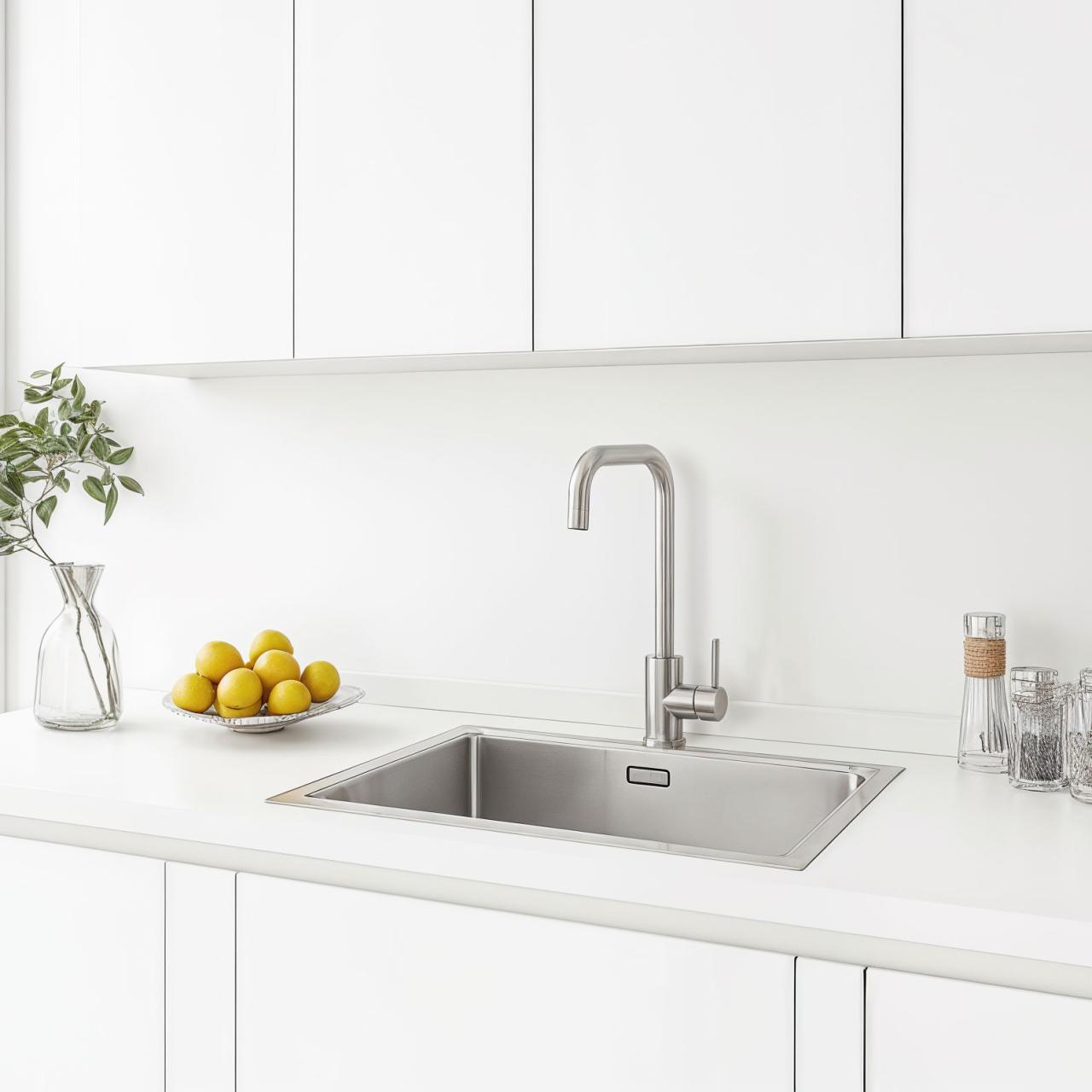 Ausmann Inox Square kitchen faucet swivel spout full stainless steel 1208958309 - Productafbeelding 2
