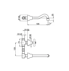 Huber Croisette 3-hole Washbasin Mixer Chrome CS00351021