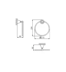 Huber Croisette Classic Towel Ring Bronze 4018.01H.BA