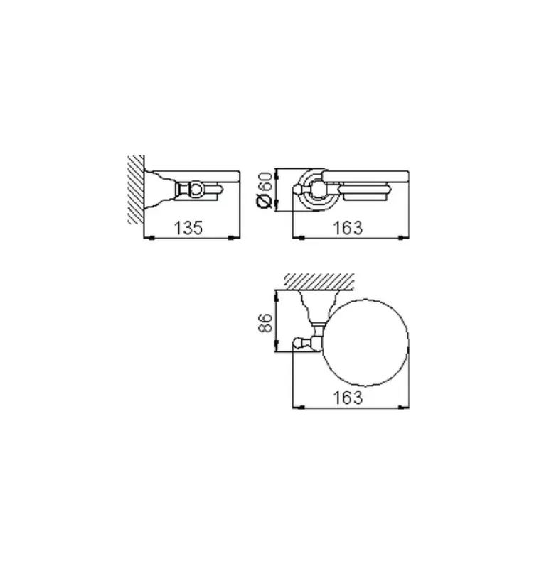 Huber Croisette Classic Soap Holder Bronze-Ceramic 4022.01H.BA