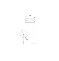 Huber Croisette Classic Towel Holder Standing Model Bronze 4042.01H.BA