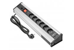 MULTI desktop extension cable with surge protection, 6x socket with grounding, 4x USB 1208958684