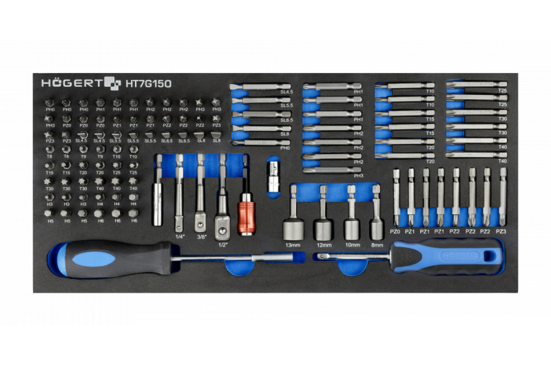 Hoegert 7-drawer tool cabinet with a side door with accessories 544 pcs. 1208962010