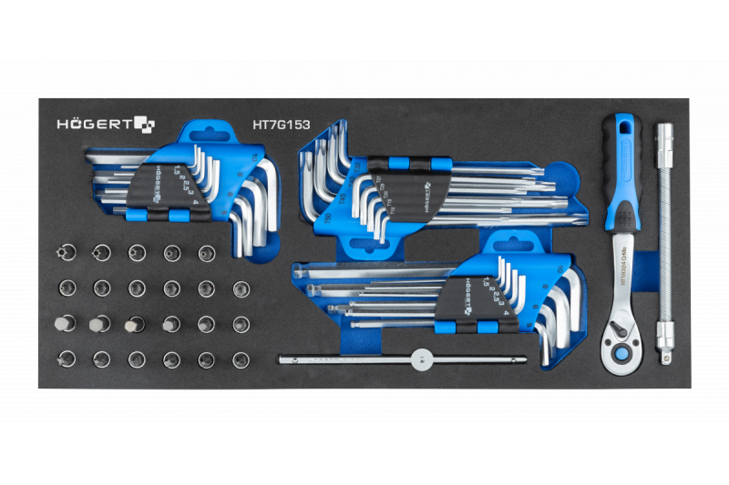 Hoegert 7-drawer tool cabinet with a side door with accessories 544 pcs. 1208962010