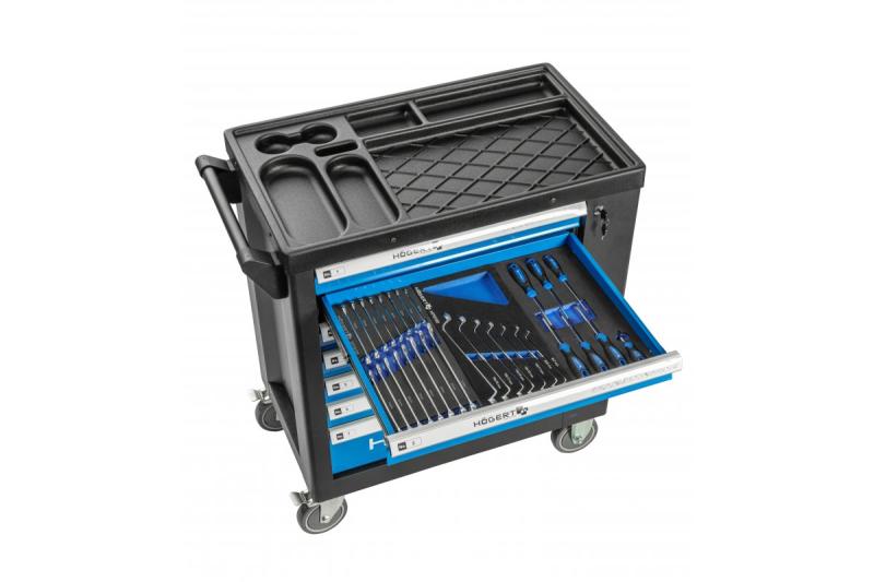 Hoegert 7-drawer tool cabinet with a side door with accessories 544 pcs. 1208962010