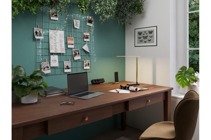 Decor Desktop lamp Bressi 8W 450lm AC220-240V 3-CCT Wireless Charging USB PF>0 5 RA>80 Black / Gold 1208962479