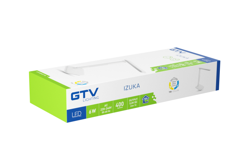 Decor IZUKA LED desk lamp 6W 400lm AC220-240V 50/60Hz CCT inductive charger white 1208962496