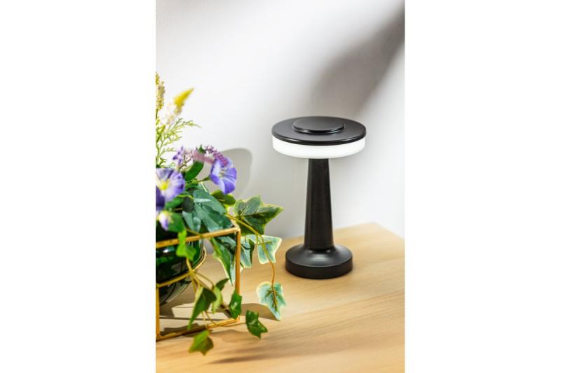 Decor Desk lamp Monum 3W 200lm DC 5V 1A 3000 K 3 deg. Dimmable battery 1800 mAh black 1208962504