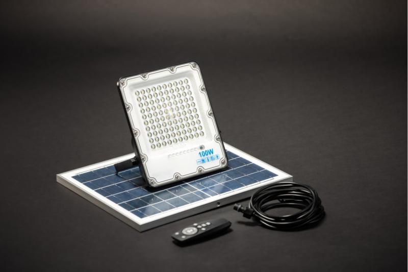 Solar LED floodlight BRAVOS, 150W, 1500lm, 6400K, IP65, 120°, solar panel, remote control, 3y 1208962682