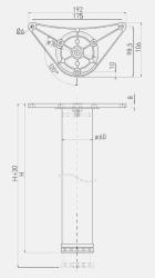 Leg 60x710 (silver) mounting drt09  new version 1208963585