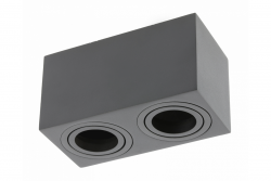 Decor Ceiling fixture AVEIRO DUO aluminium 160x80x85mm IP20 max 20W*2 square black 1208963824