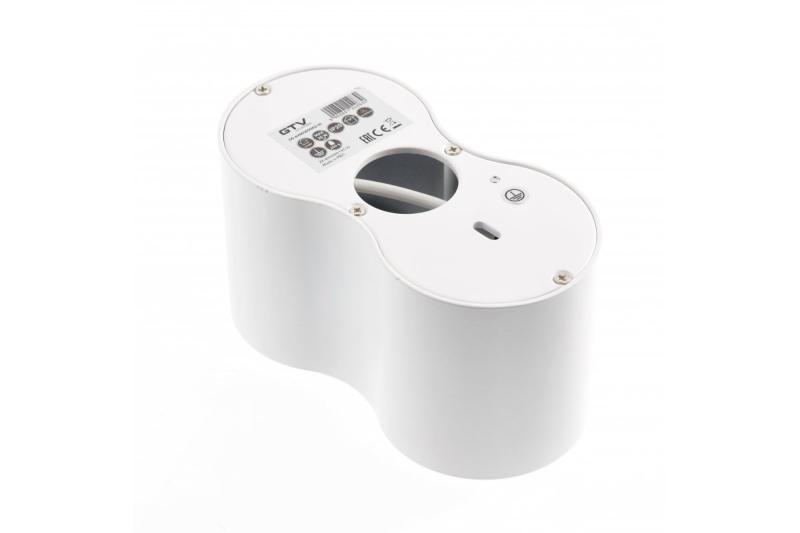 Decor Ceiling fixture AVEIRO DUO aluminium 160x80x85mm IP20 max 20W*2 round white 1208963827