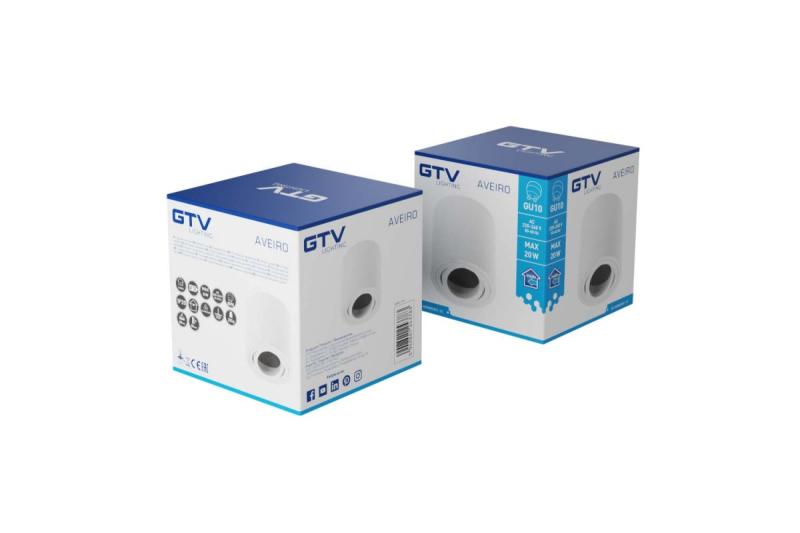 Decor Ceiling fixture AVEIRO aluminium 80x85mm IP20 max 20W round white 1208963831