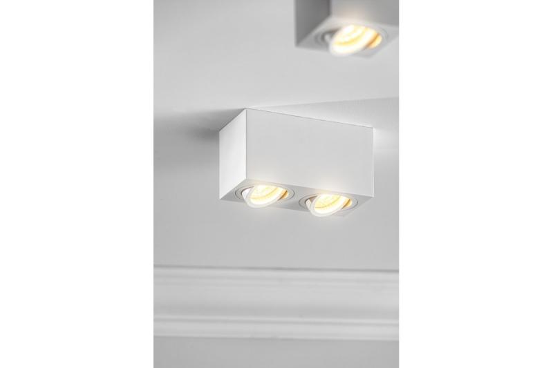 Decor Ceiling luminaire AVEIRO DUO BIS aluminium 160x80x85mm IP20 max 20W*2 square black 1208963832