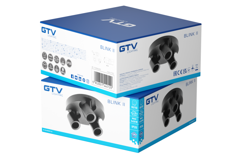 Decor Ceiling luminaire BLINK II max. 250V 50/60 Hz GU10 max. 20W*3 IP 20 triple black 1208963848