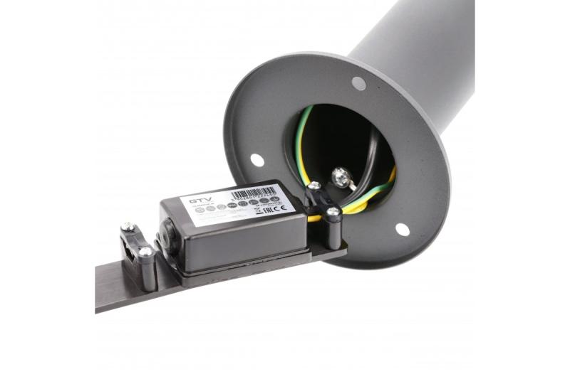 Decor KERTA-P 50 garden light E27 MAX.12W IP44 AC220-240V 50-60Hz bollard  graphite 1208963907