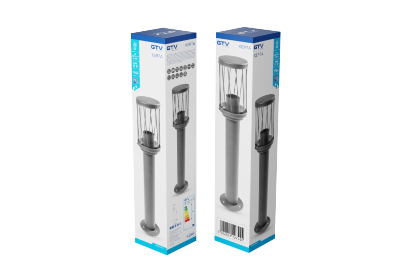 Decor KERTA-P 50 garden light E27 MAX.12W IP44 AC220-240V 50-60Hz bollard  graphite 1208963907