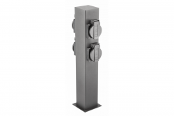 Decor Garden post LARGO-P 36 IP44 AC220-240V 50-60Hz 4*schuko socket max.3500W post graphite 1208963917