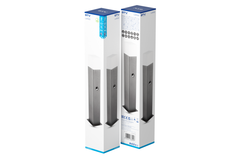 Decor Garden luminaire LARGO-P PIR 50 E27 MAX.15W IP44 AC220-240V 50-60Hz post graphite 1208963920