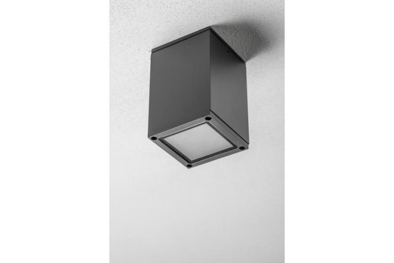 Decor Ceiling luminaire LENTO alum 100x130 IP54 max 35W square graphite 1208963923