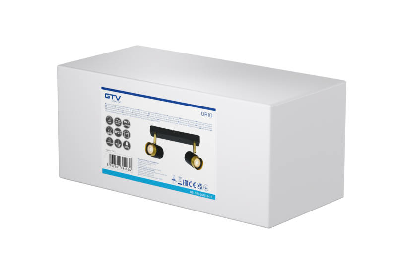 Decor Ceiling luminaire ORIO aluminium 24.0x5.5x14.0  IP20 2*GU10 max. 50W round black 1208963965