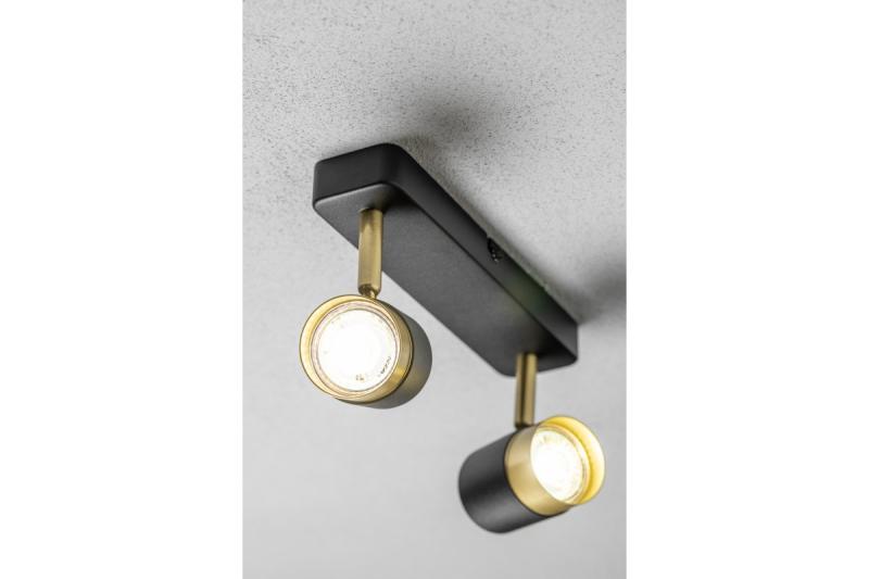 Decor Ceiling luminaire ORIO aluminium 24.0x5.5x14.0  IP20 2*GU10 max. 50W round black 1208963965