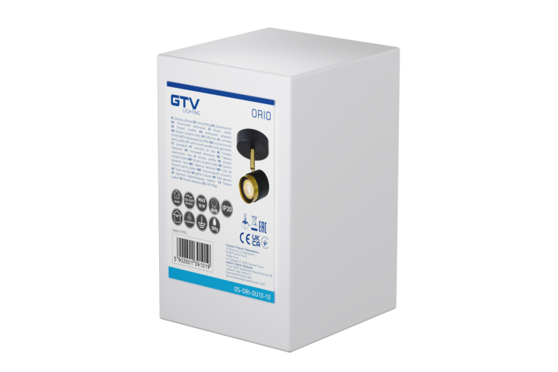 Decor Ceiling luminaire ORIO aluminum 11.6x5.6x11.5 IP20 1*Gu10 max. 50W round black 1208963969