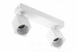 Decor Ceiling fixture RENO aluminium IP20 max. 20W*2 double square white 1208963981