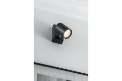 Decor Wall fixture  SANTO aluminium IP20 max. 20W single round black 1208963993