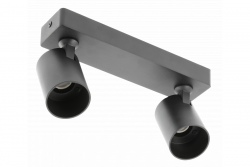 Decor Ceiling fixture  SANTO aluminium IP20 max. 20W*2 double round black 1208963997