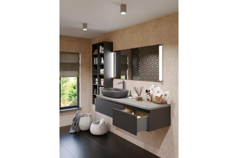 Decor SENSA AQUA ceiling lamp alum 85x115 IP54 max 50W circular grey 1208964008